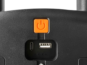 SYLSTAR WL013 LED Akku-Strahler mit ausgeklappten Seitenlichtern und Tragegriff – Detail 8