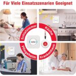 CallToU Notrufknopf-Set mit zwei weissen Ruftasten und zwei Empfängern für die Steckdose