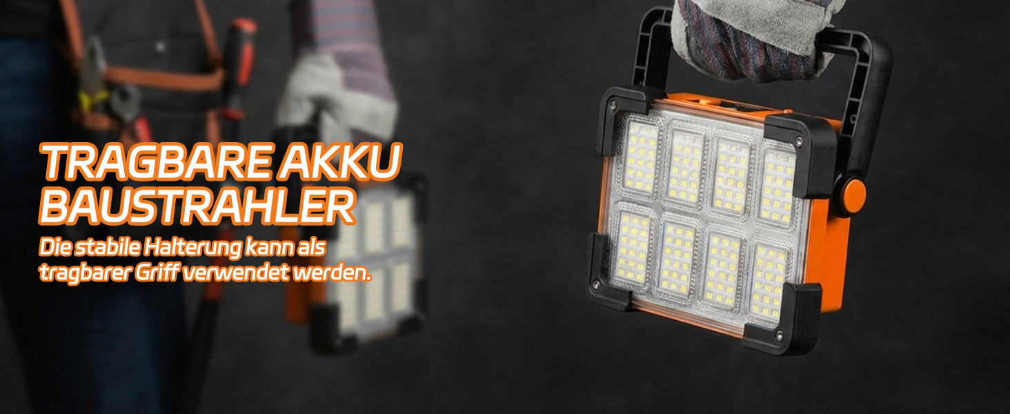 DANCINGBOAR U8CUP LED Baustrahler mit drehbarem Griff, Solarmodul und USB-Anschluss – Detail 8