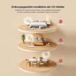 X-Sense XC0C-SR Kohlenmonoxid-Melder in Weiss mit digitalem Display und Testtaste