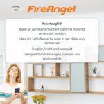 FireAngel FA6812 Kohlenmonoxid-Melder mit LCD-Display in weissem Gehäuse