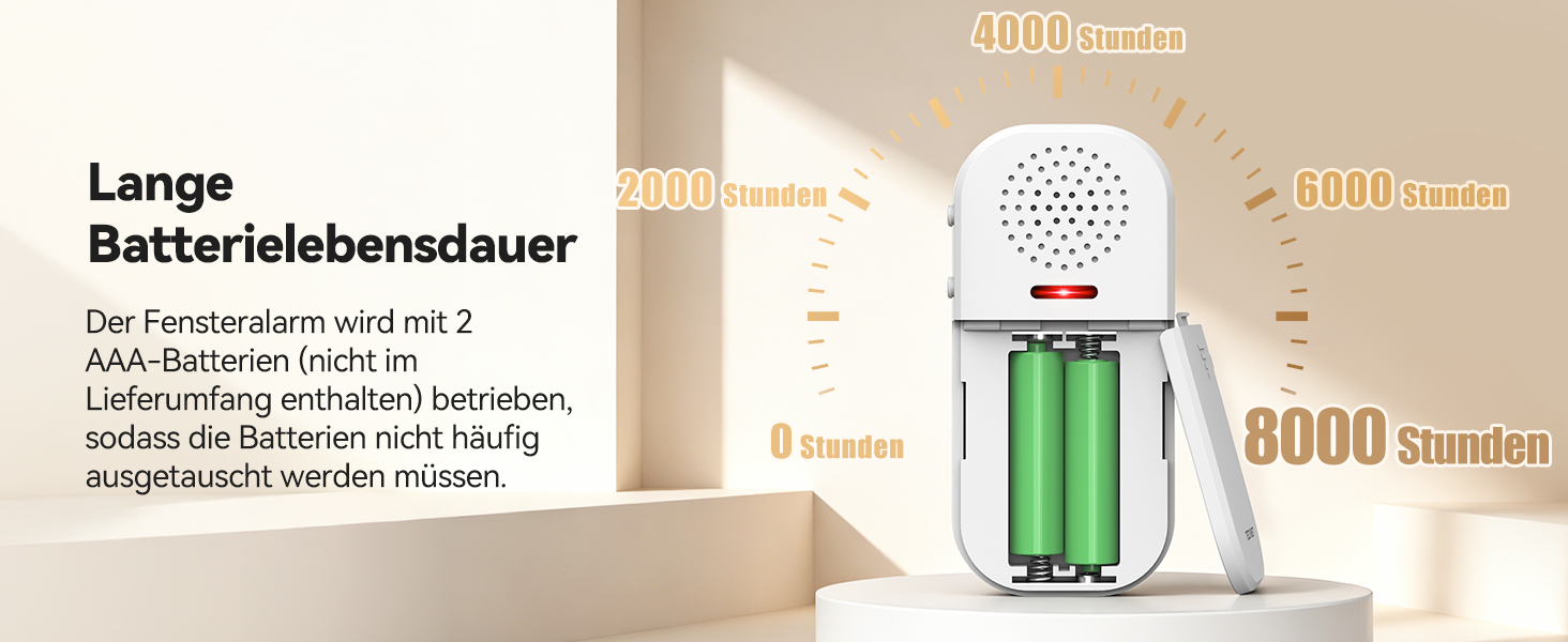 TECKNET TK-WA152 Türalarm in Weiss mit Magnetkontakt und zwei Fernbedienungen – Detail 8