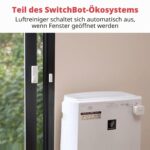 SwitchBot Kontaktsensor in Weiss mit separatem Magnetteil für Tür und Fenster