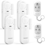 TECKNET TK-WA151 Fensteralarm in Weiss mit Magnetkontakt und Fernbedienung