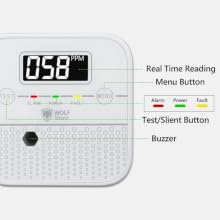 WOLF SHIELD Mini CO-Melder mit LCD-Anzeige und Standhalterung – Detail 7