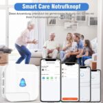DAYTECH Notrufknopf-Set mit weissem Empfänger, Sendetaste und Handgelenkband
