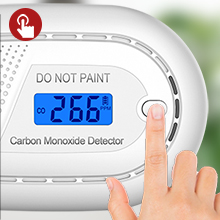 RUNIDUR CO11 Kohlenmonoxidmelder in Weiss mit LCD-Anzeige und Testtaste – Detail 8