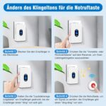 Daytech Notrufset für Senioren in Weiss mit SOS-Armband, Ruftaste und Funkempfänger