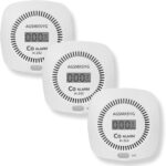 Weisser Kohlenmonoxid-Melder AGSMXSYG H-212 mit digitaler Anzeige