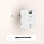 LIORQUE Kohlenmonoxid-Melder TCS0202A in Weiss mit LCD-Anzeige des CO-Werts an der Wand