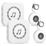 ChunHee CE01 Notrufknopf-Set mit zwei Sendern und einem Empfänger in Weiss