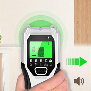 FOLAI 510-BX Leitungssucher in Grün mit LCD-Anzeige beim Scannen einer Wand – Detail 8