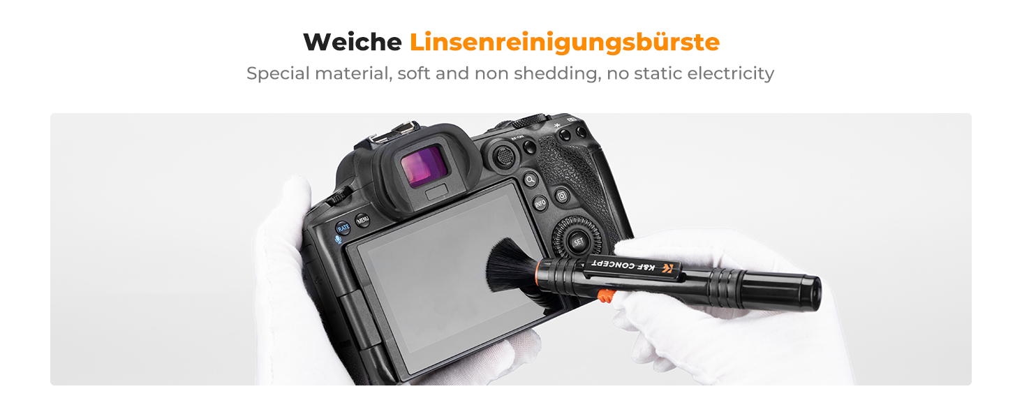 K&F Concept Reinigungsset mit Blasebalg, Reinigungsstift und zwei Mikrofasertüchern – Detail 8