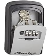 Master Lock 5401EURD Schlüsseltresor in Grau mit geöffneter Wetterklappe und Ziffernrädern – Detail 8