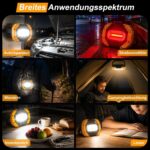 Zwei gelbe Darbony LED-Akkustrahler mit 30 Watt, Display und verstellbarem Griff
