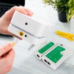 SGILE Netzwerk-Werkzeugset mit Crimpzange, Prüfgerät, Cat6-Steckern und Werkzeugtasche