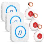 ChunHee CE01 Notrufknopf-Set mit zwei Sendern und einem Empfänger in Weiss