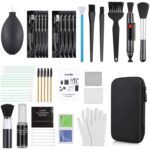 Zacro Reinigungsset für Kameras mit Blasebalg, Linsenstift, Pinseln, Tüchern und Box