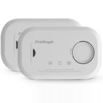 FireAngel FA6813 Kohlenmonoxidmelder in Weiss mit grosser Testtaste und roter CO-Anzeige