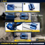 S&R Diamant-Bohrkrone 72 mm mit SDS-plus-Adapter, Zentrierbohrer und Austrieb-Keil