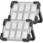 DANCINGBOAR U8CUP LED Baustrahler mit drehbarem Griff, Solarmodul und USB-Anschluss