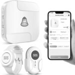 DAYTECH Notrufknopf-Set mit weissem Empfänger, Sendetaste und Handgelenkband