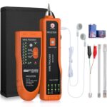 Proster XQ 350 Kabelsucher in Rot mit Sender, Empfänger, Kopfhörer und Krokodilklemmen
