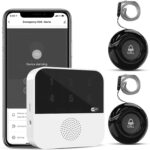 ChunHee WiFi-Notrufknopf mit weissem Empfänger und tragbarer SOS-Taste