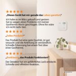 Smartwares CO-Melder FGA-13091 in Weiss mit Anzeige und Testtaste an der Wand