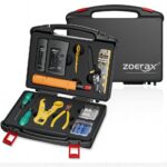 ZoeRax Netzwerk-Werkzeugset mit RJ45-Crimpzange, Kabeltester, Abisolierwerkzeug und Pass-Through-Steckern