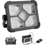 ERAY Akku-Baustrahler mit Solarpanel, Stativ und Fernbedienung