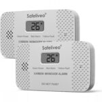 Safeliveo CO03 Kohlenmonoxidmelder in Weiss mit digitalem Display, freistehend aufgestellt