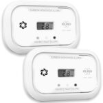ELRO FC5003 Kohlenmonoxidmelder in Weiss mit LCD-Display an der Wand montiert