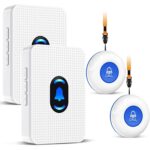 Daytech Notrufset für Senioren in Weiss mit SOS-Armband, Ruftaste und Funkempfänger