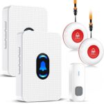 Daytech Notrufset für Senioren in Weiss mit SOS-Armband, Ruftaste und Funkempfänger