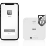 Smartwares CO-Melder FGA-13091 in Weiss mit Anzeige und Testtaste an der Wand