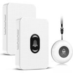Daytech Notrufset für Senioren in Weiss mit SOS-Armband, Ruftaste und Funkempfänger