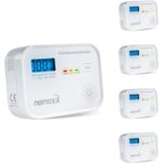 NEMAXX CM18 Kohlenmonoxid-Melder mit LCD-Display an der Wand