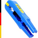S&R Abisolierwerkzeug in Blau und Gelb zum Entmanteln von Rundkabeln und Abisolieren von Adern