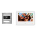 2-Draht-Bus Video-Türsprechanlage Set · 1-Modul Aufputz Edelstahl · 1× Monitor – Türstation, Innenstation und Smartphone-App