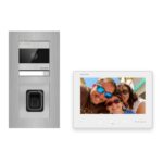 Hikvision 2-Draht-Bus Video-Türsprechanlage Einfamilienhaus – Komplett-Set mit Fingerprint, Unterputz – Türstation und Innenstation