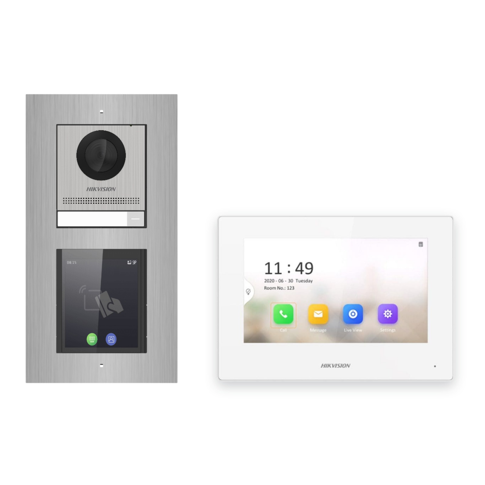 Hikvision 2-Draht-IP Video-Türsprechanlage Einfamilienhaus – Komplett-Set mit Touch-Display, Monitor weiss, Unterputz Hikvision 2-Draht-IP Video-Türsprechanlage Einfamilienhaus – Komplett-Set mit Touch-Display, Monitor weiss, Unterputz – Türstation und Innenstation