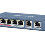 Hikvision DS-3E0106HP-E – 4-Port Fast-Ethernet PoE-Switch mit Hi-PoE, 60 W