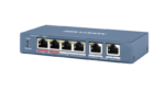 Hikvision DS-3E0106HP-E – 4-Port Fast-Ethernet PoE-Switch mit Hi-PoE, 60 W