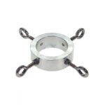 Massiver Abspannring aus Aluminium mit vier Edelstahl-Ösenschrauben