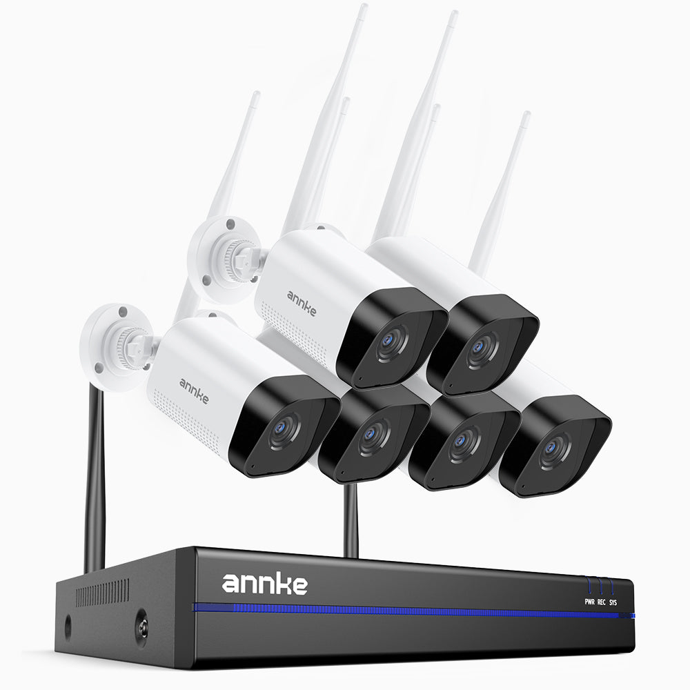 ANNKE WS800 Komplettset – 6 Kameras, Funk-NVR, 1 TB Festplatte ANNKE WS800 Komplettset mit sechs Funk-Kameras und Rekorder