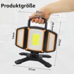 Massangaben der Leuchte: 25 cm breit, 11,5 cm tief, 20,5 cm hoch, Standfuss 21 cm