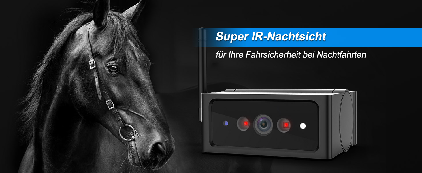 Kabellose Rückfahrkamera mit IR Nachtsicht