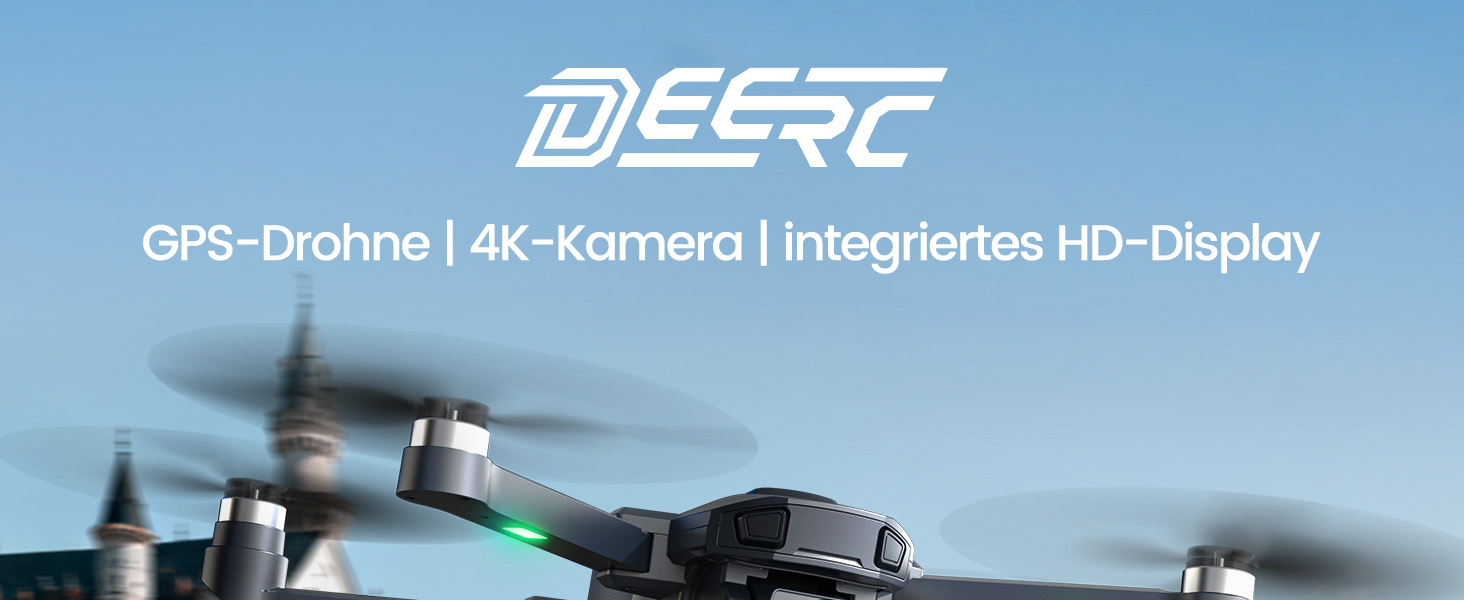 DEERC D35Plus Drohne mit Fernsteuerung und eingebautem 4,5-Zoll-Bildschirm – Detail 1