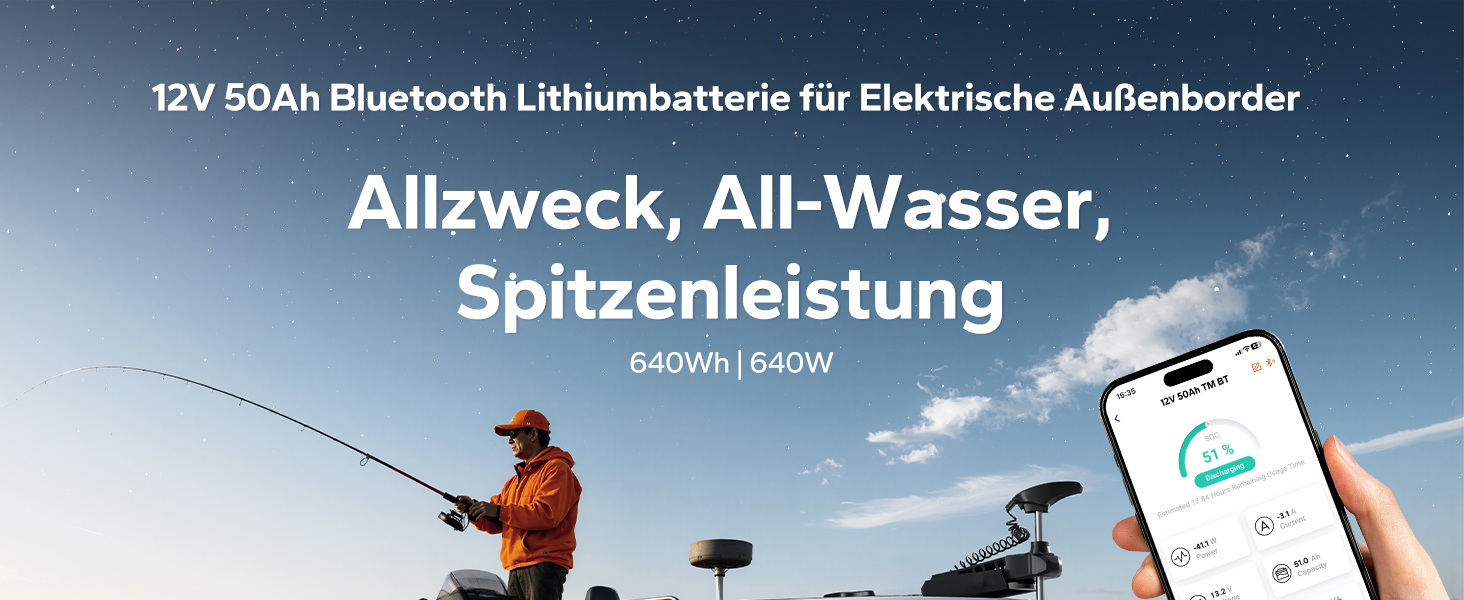 LiTime 12V 50Ah LiFePO4-Akku mit Bluetooth – Detail 1